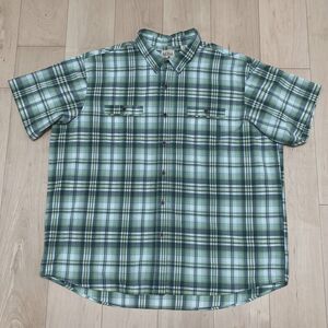 Red Head Brand Co. Green Plaid Button Down Short Sleeve Shirt 3XL XXX-Large